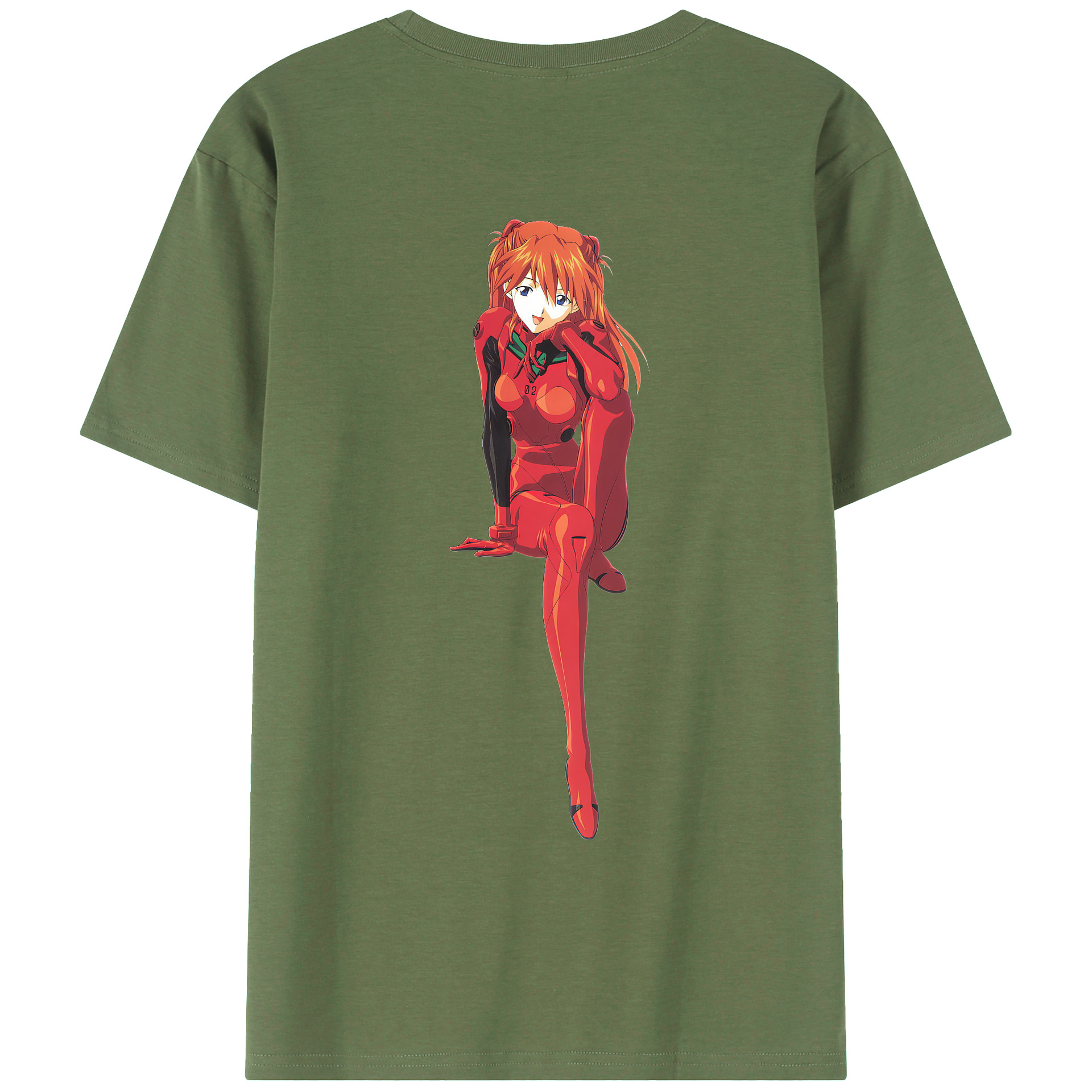 （画像用） EVA 新世紀エヴァンゲリオン 綿100％ メンズ半袖Tシャツ（バックプリント） 通気性